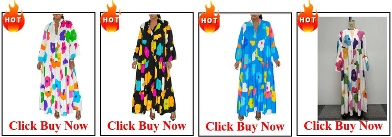 Summer Kaftan African V-neck Polyester Plus Size Long Maxi Dress