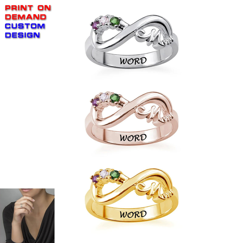 Print On Demand Customized Custom Words Name Number Earring