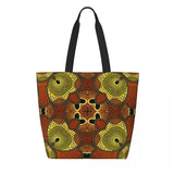 Kawaii Printing Geometric Ankara Pattern Shopping Tote Bags