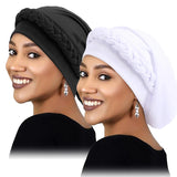 Women's Braid Elastic Turban Muslim Twist Fashion Hat