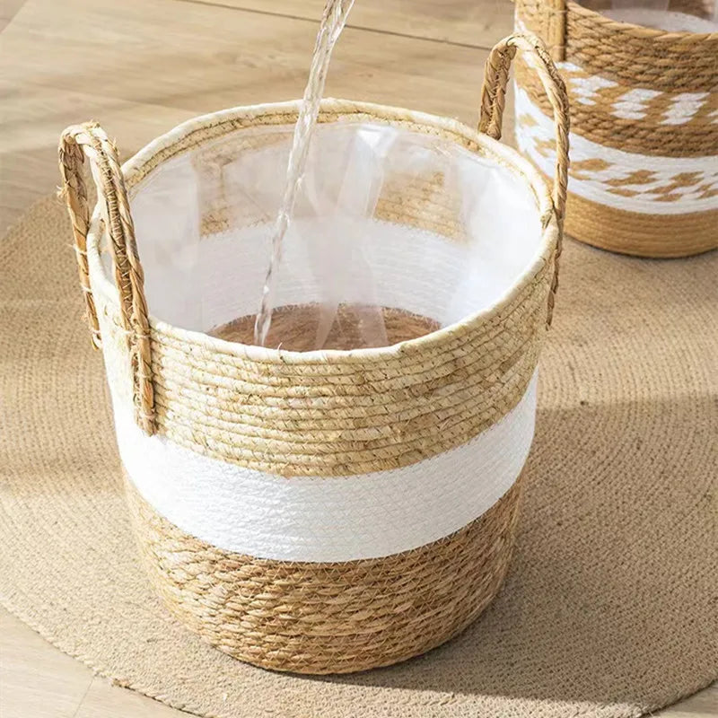 New Fancy Wicker Planter Basket