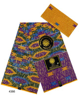 New Arrival Kente Golden 4+2 African Wax Fabric