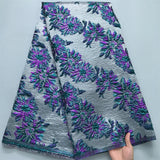 5Yards African High-Quality Jacquard Lace Fabric