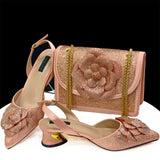 New Arrival African Wedding Shoes and Bag Set