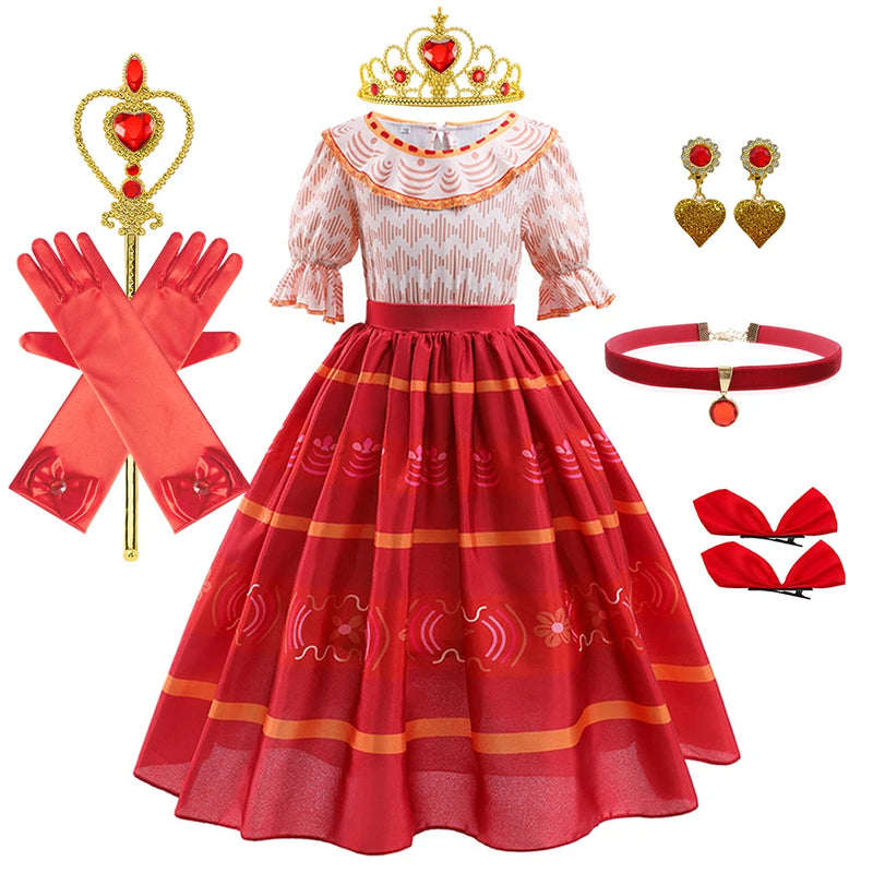 Kids Encanto Cosplay Princess Dress