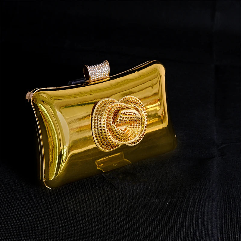 2024 Fashionable Designed Gold Elegant Shoe Bag