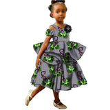 African Girls Sleeveless Double Princess Dress