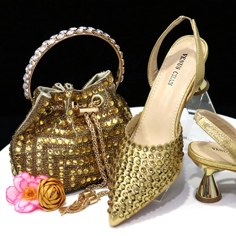 Nigeria Popular Design Ladies Shoes And Bag Set