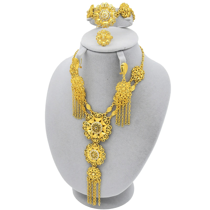 New Tassle Gold Plated Adornment Jewellery Set