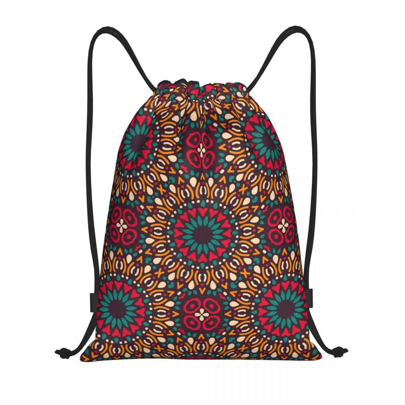 New Wax Print Ankara Kente Pattern Drawstring Bag