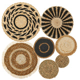 7Pcs Round Bohemian Woven Wall Decor