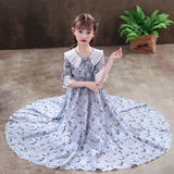 5-16Y Kids Floral Princess Party Dresses