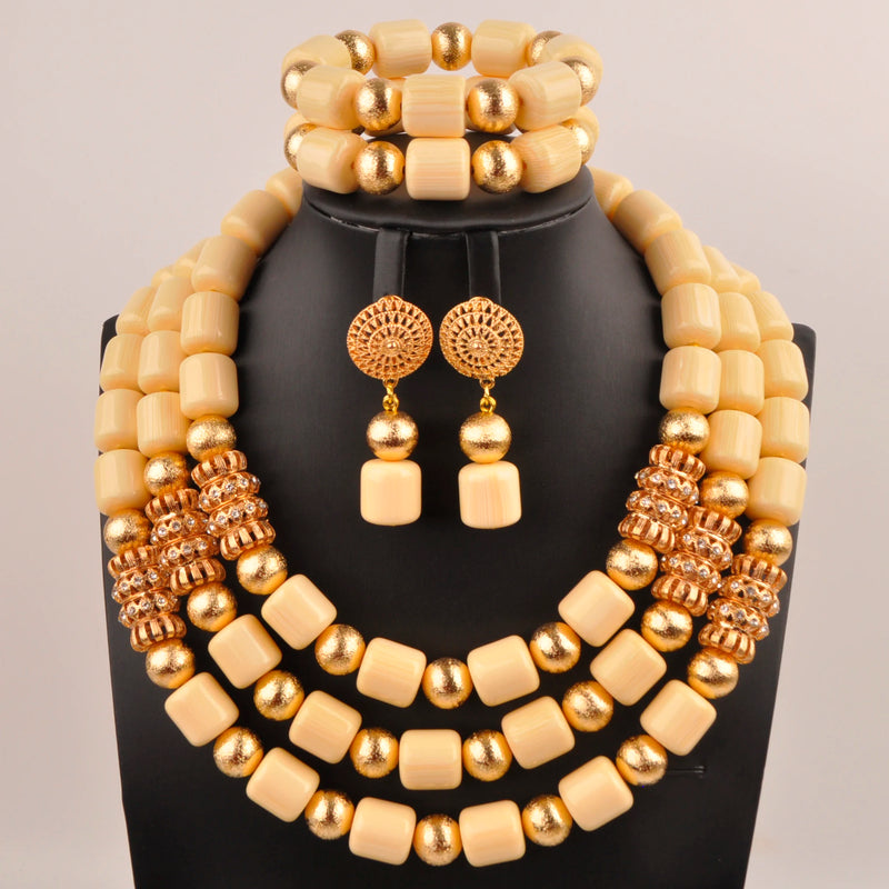 New Artificial Coral Bead Necklace Sets