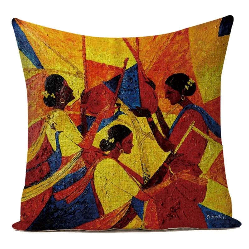 African Life Cushion Cover Decor