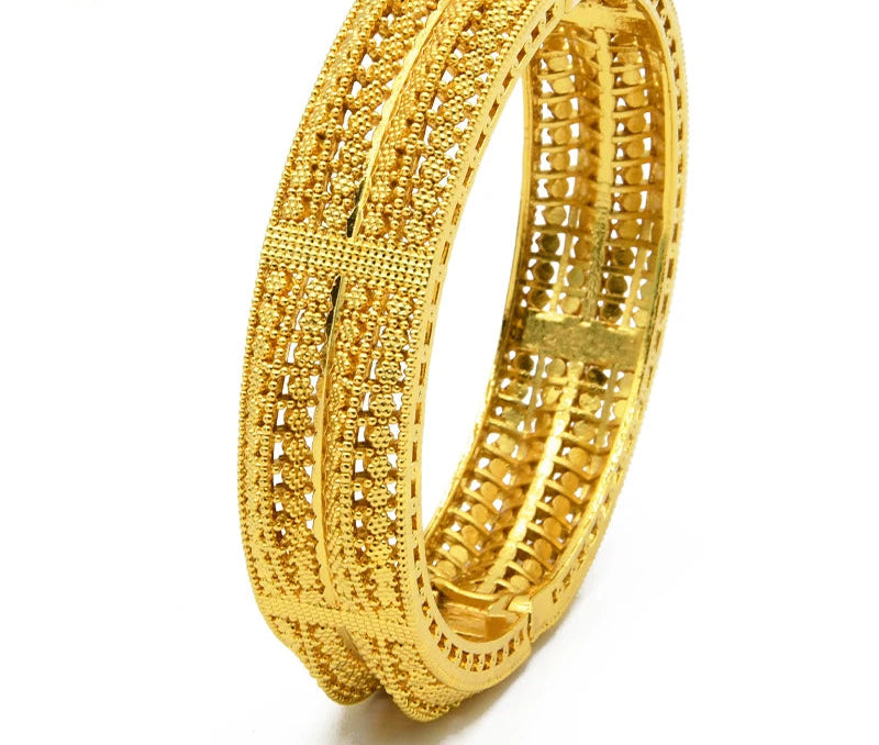 ANIID 24K Gold Color Bangle Bracelet