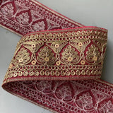 New Red Gold Thread Lace