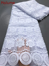 New White African Guipure Cord Lace Fabric