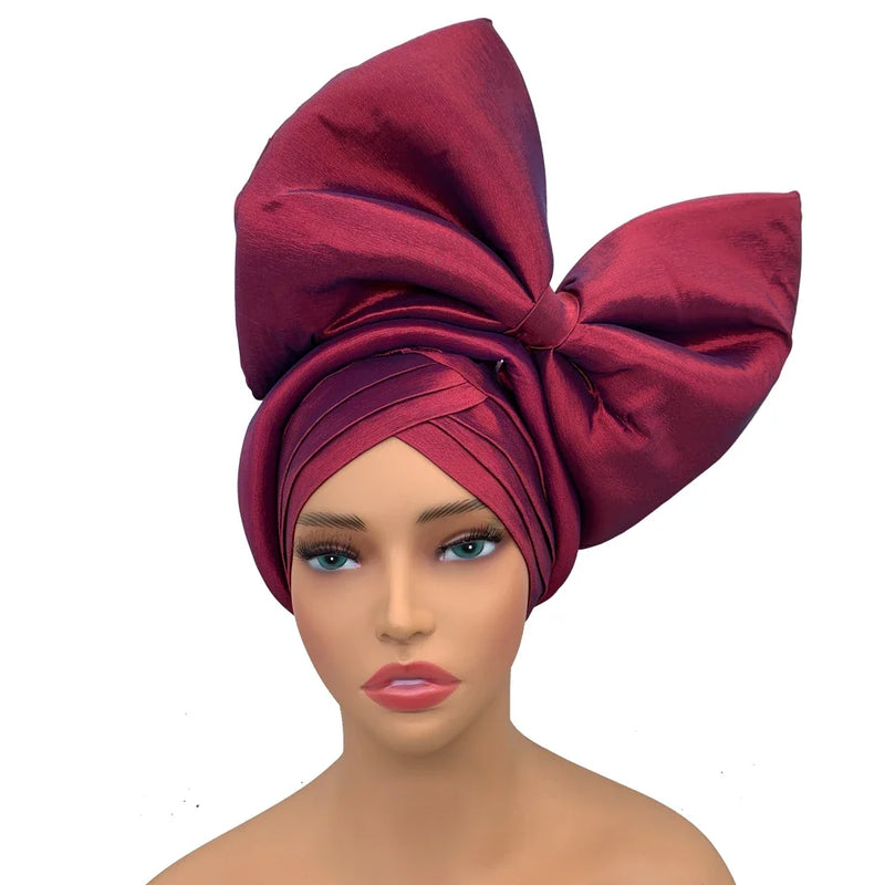 African Auto Gele Headtie Nigeria Party Headwear Hat