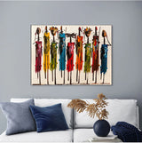 African Woman Oil Painting on Canvas Posters