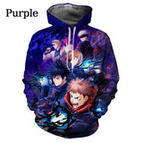 Anime Manga Jujutsu Kaisen Pattern Men's Hoodie