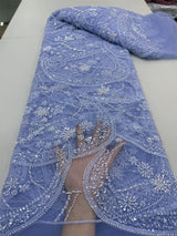 New Luxury African Mesh Lace Sequin Fabric