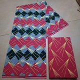 Ankara African Kente Gold Real Wax Fabric