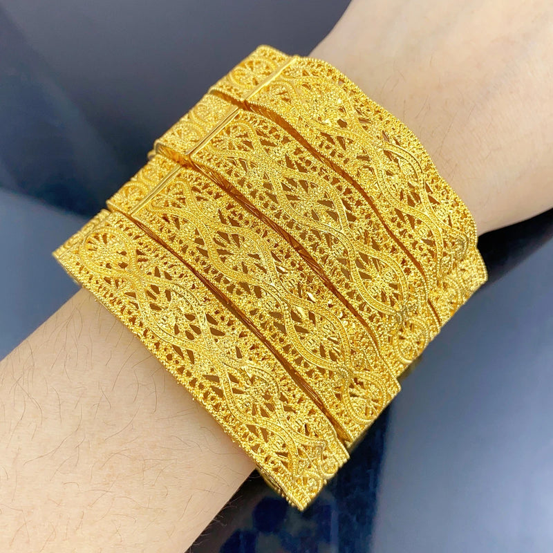 ANIID Luxury African Charm 24k Gold Plated Bracelet