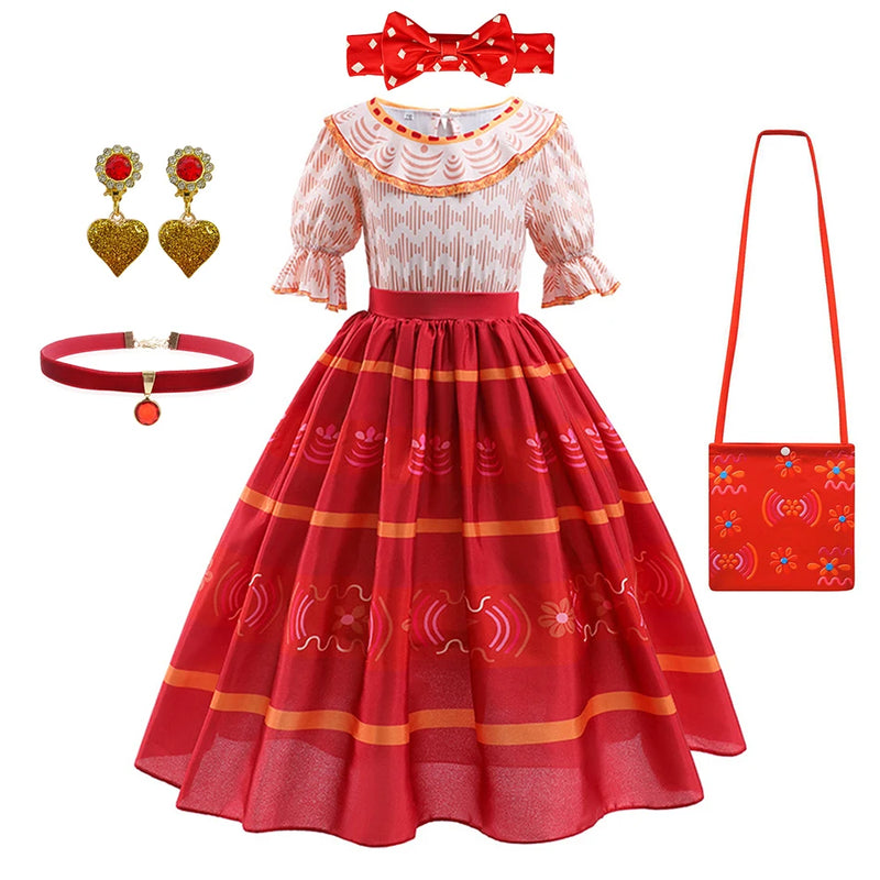 Kids Encanto Cosplay Princess Dress