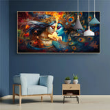 New Sacred Krishna Radha Painting Religious God Poster