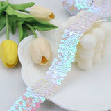 New Elastic Sequin Ribbon Glitter Stretch Trim