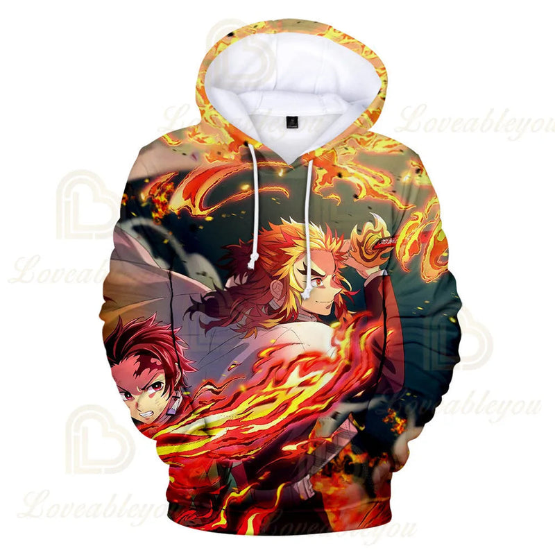 Kimetsu No Yaiba Anime 3D hoodie