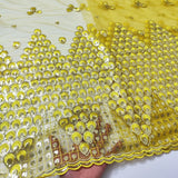 High Quality Sequins Tulle African Lace Fabric