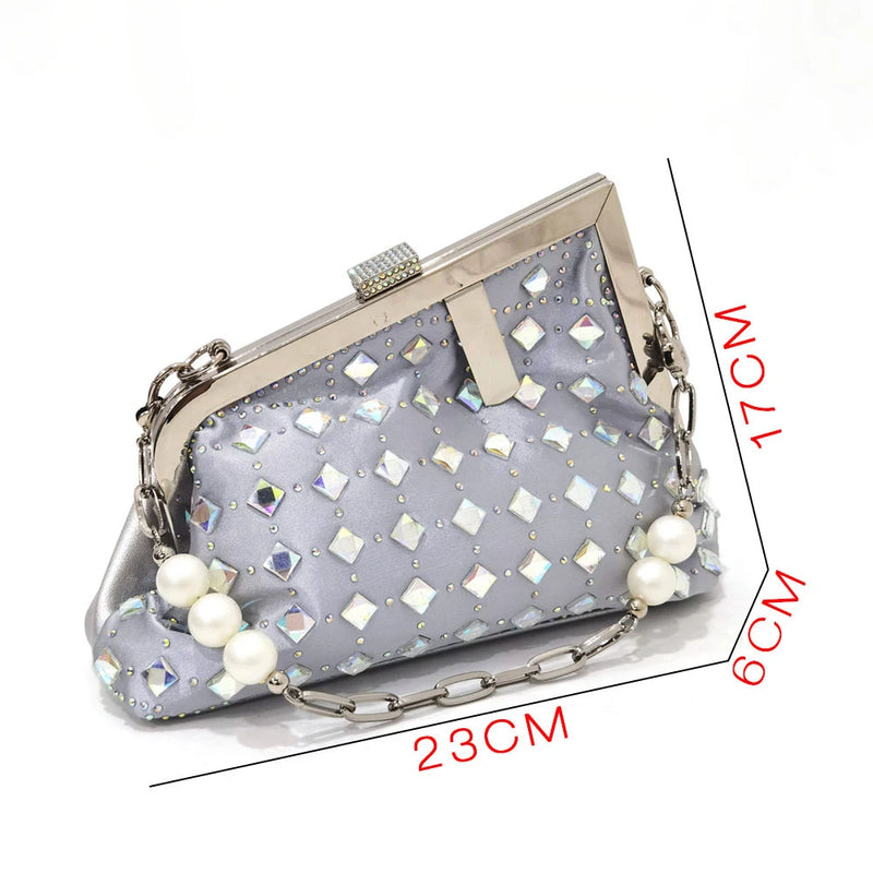 New Pink Sweet Pointed Toe Fashion Sandals Clutch Bag