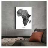 New map travel wall art