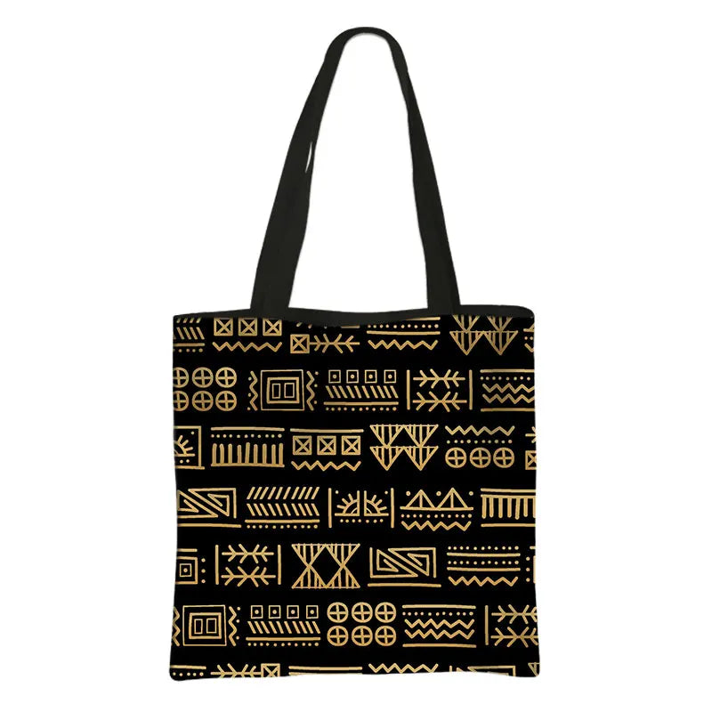 Afro Tribal Ethic Print Shopping Bag