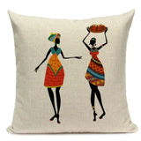 New African Woman Cushion Cover