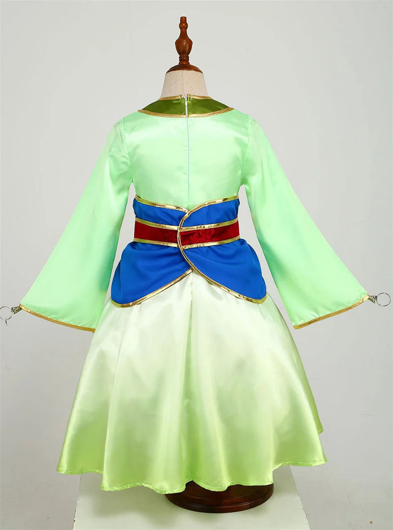 Kids Mulan Cosplay Princess Dress