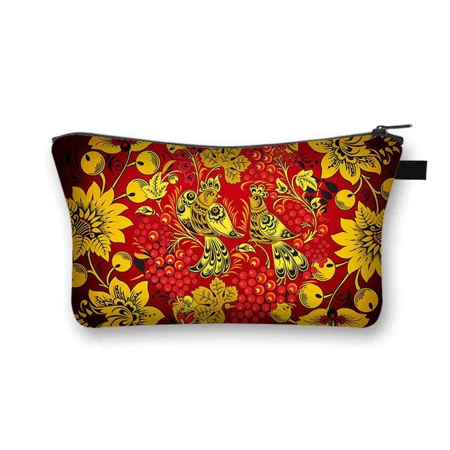 African Woman Print Cosmetic Bag