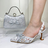 Latest Designers Luxury Italian Party Shoes and Bag Set