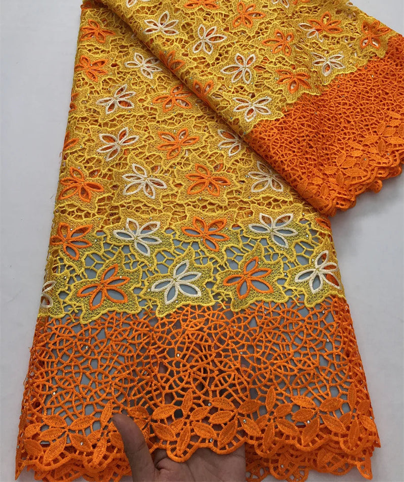 High Quality Latest Nigerian Cord Lace Fabric