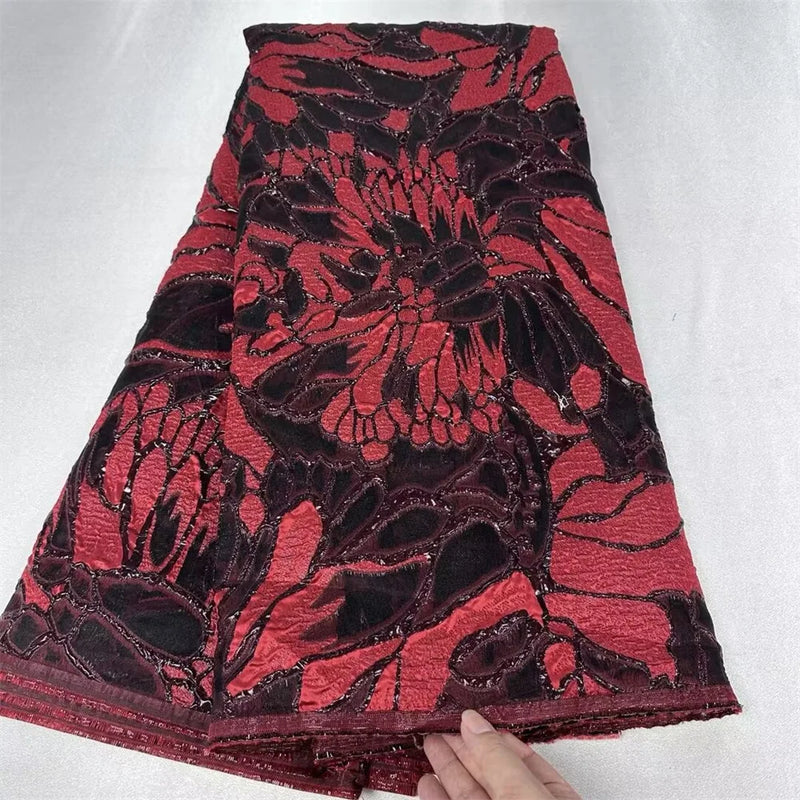 New Latest African Brocade Jacquard Fabric