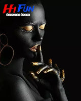 Adults Fashion Gold Makeup Black Women Decoration