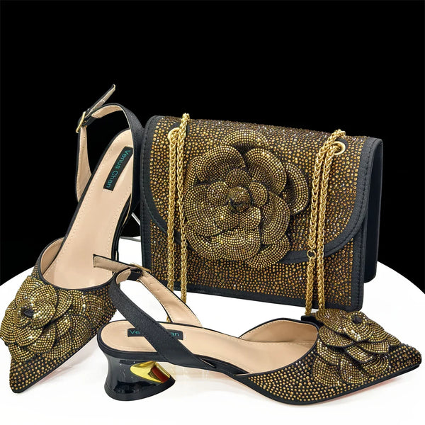 African fashion Italian Shoes And Bag Sets