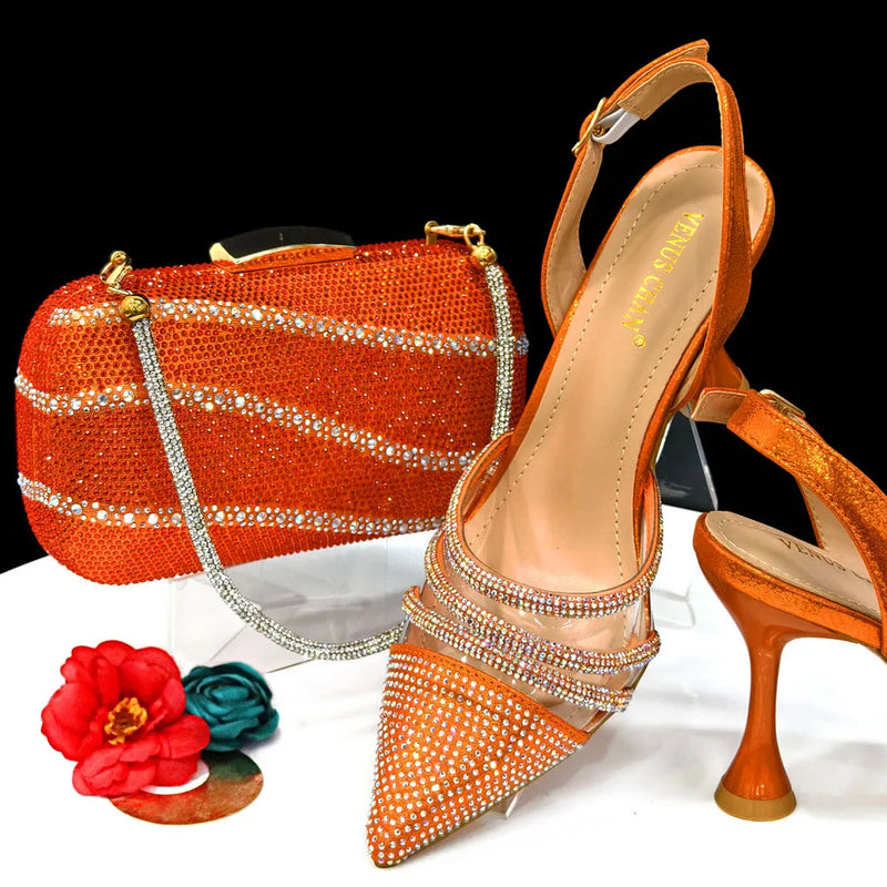 Ladies Envelope Shoulder Bag African Wedding Party Shoes