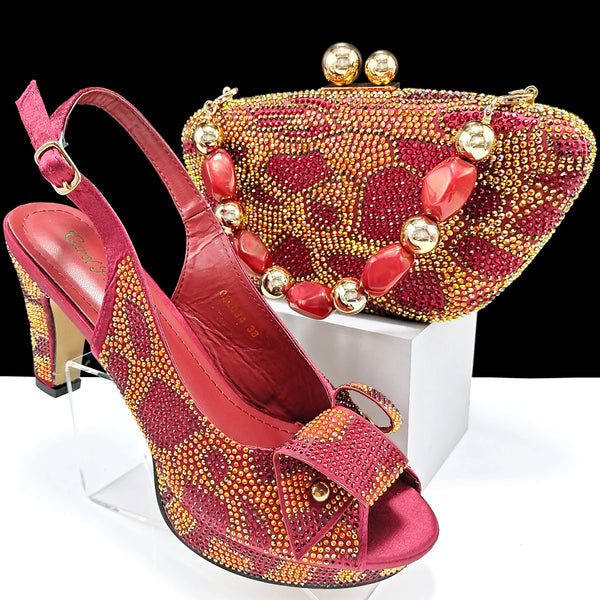 Italian Design Ladies Shoe with Matching Bag Set