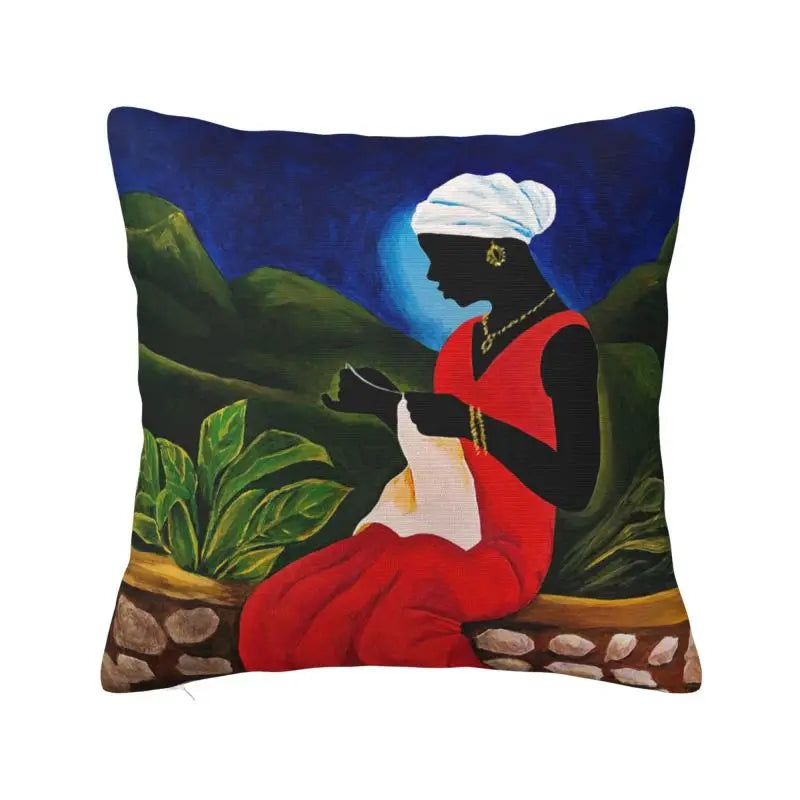 Africa Women Ethnic Style Soft Luxury Pillow Cases