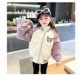 Girly Heart Kawaii Sanrio Kuromi Soft Baseball Jacket