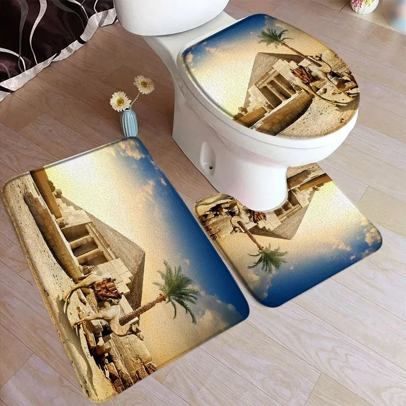 New Vintage Egyptian Bath Mat Set