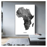 New map travel wall art