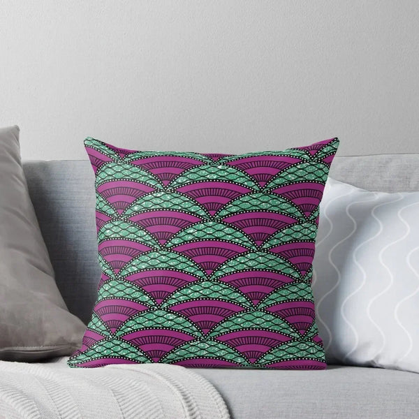 Afro Ankara Wax Print Throw Pillow